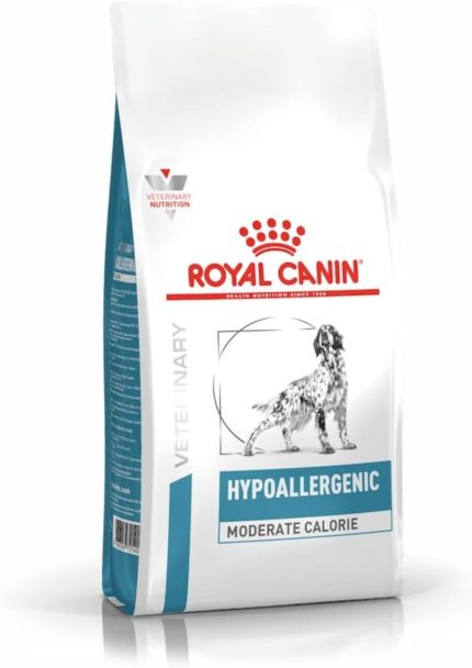 Royal Canin Veterinary HYPOALLERGENIC MODERATE CALORIE | 1,5 kg | Aliment complet pour chiens | D'intolérance aux ingrédients et aux nutriments